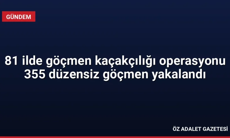 81 ilde göçmen kaçakçılığı operasyonu 355 düzensiz göçmen yakalandı