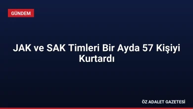 JAK ve SAK Timleri Bir Ayda 57 Kişiyi Kurtardı