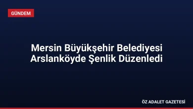 Mersin Büyükşehir Belediyesi Arslanköyde Şenlik Düzenledi