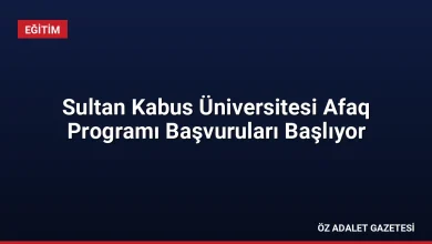 Sultan Kabus Üniversitesi Afaq Programı Başvuruları Başlıyor